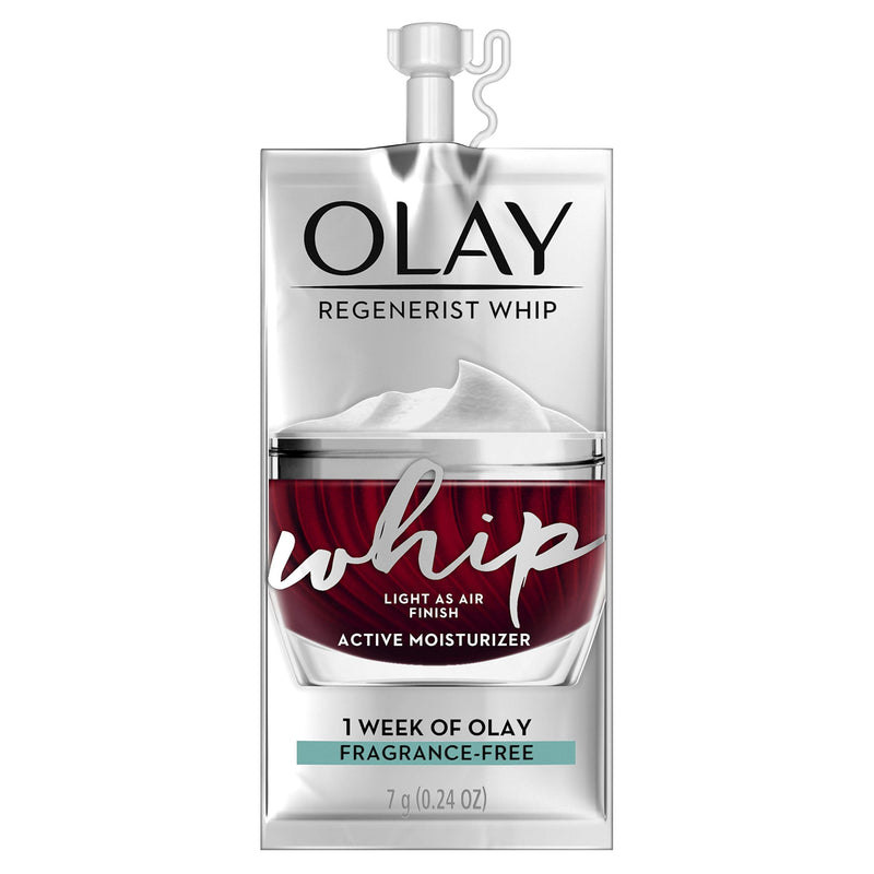 Olay Regenerist Collagen Peptide 24 Face Moisturizer with Vitamin B3, Fragrance Free, 1.7 Oz + Whip Face Moisturizer Travel/Trial Size Gift Set Olay