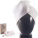 100% Turkish Cotton Hair Towel Wrap for Women,Non Microfiber,400-GSM(Grams per Square Metre),AntiFrizz,Hair Plop Waffle Towels for Curly,Long&Thick Hairs,Turban Head Wrap,1Pack10x26inc Infinity Warehouse