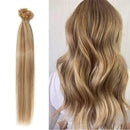 100 Strands Pre Bonded Remy Human Hair U Tip Hair Extensions Nail Tip Italian Keratin Fushion Hairpiece Long Straight Silky For Women