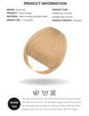ROSEBUD Bangs Hair Clip in Bangs Hair Extensions Synthetic Flat Bang with Temples Front Face Fringe Bangs Hair Pieces for Women Rose bud