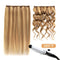 5 Pieces 20" Remy Clip in Ombre Hair Extensions Human Hair Light Blonde Mixed Golden Blond Highlights - Beauty Silky Straight Long Thick Real Hair Extensions for Women Fashion (20 inches, #16/22, 100grams) Amygirl