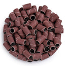 MelodySusie 100 Pcs Professional Sanding Bands Nail Manicure 180 Grit File Sand Piece Set For Nail Drill Bits MelodySusie