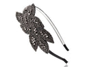 Alilang 1920s Black Beaded Leaf Flapper Headband Alilang