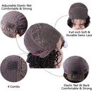 ISEE Short Bob Wigs 4x4 Lace Closures Human Hair Wigs Brazilian Curly Lace Front Wigs Pre Plucked Natural Black Color Curly Bob Wig Lace Front Wigs Middle Part Short Bob Wigs 12 Inches ISEE Store