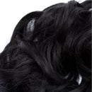 Messy Bun Hair Piece Scrunchy Updo Hair Pieces for Women Fluffy Wavy Hair Bun Scrunchies Donut Hairpiece Synthetic Chignons With Elastic Rubber Band Natural Black 2 pcs Benehair