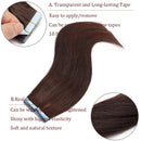 40 PCS Tape In Human Hair Extensions Seamless Skin Weft Invisible Hair Extensions Double Side Tape Hightlight Balayage Long Silk Straight For Women (24'',100g/40pcs,
