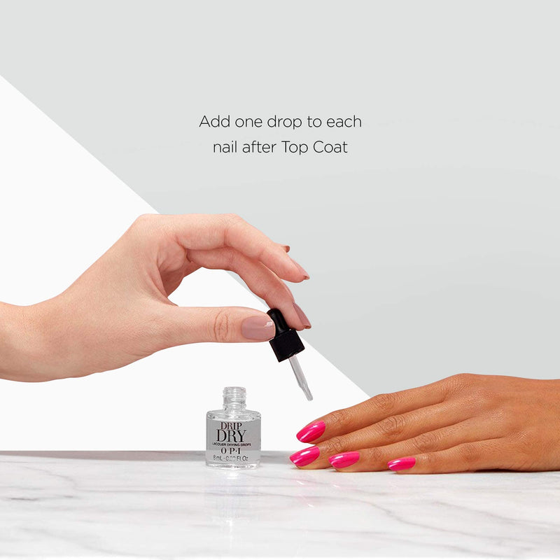 OPI Drip Dry, Nail Lacquer Drying Drops, Nail Polish Fast Drying Drops, 0.28 fl oz OPI