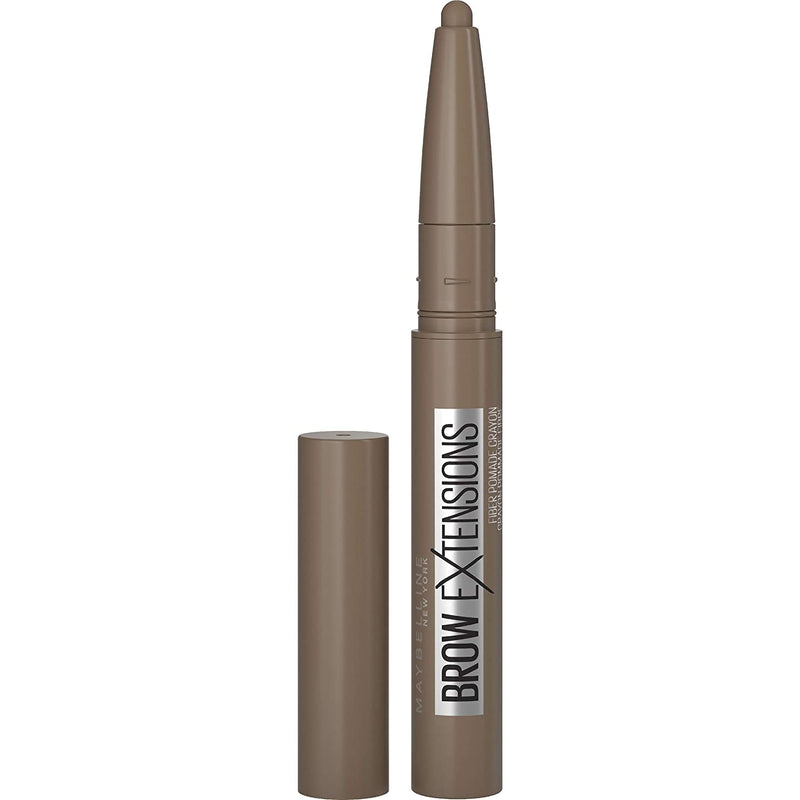 Maybelline Brow Extensions Eyebrow fiber Pomade Crayon, Fiber Stickeyebrow Makeup, Eye Makeup, Soft Matte Finish, for Thicker, Natural-looking Eyebrows, Soft Brown, 0.014 Ounce Maybelline New York