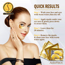 Adofect 25 Pairs 24K Gold Eye Mask Collagen Eye Mask, Under Eye Gel Pads, Under Eye Mask for Deep Moisturizing, Wrinkle, Eye Bags, Dark Circles & Puffiness, Refresh Your Eyes, 25 Pairs Adofect