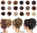Tousled Updo Messy Bun Hair Piece Scrunchies Synthetic Wavy Extension Ponytail with Elastic Rubber Band Hairpiece Updo Extensions Scrunchies Wavy Hair and Ponytail Chignon Instant Ponytail for Women SIADEE