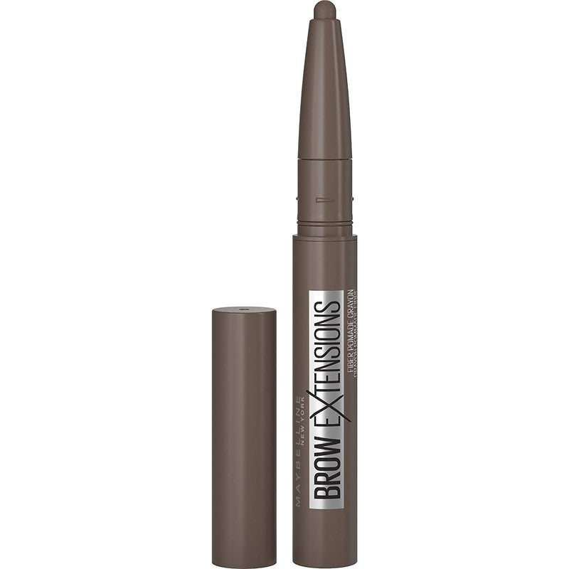 Maybelline New York Brow Extensions Eyebrow fiber Pomade Crayon, Fiber Stickeyebrow Makeup, Soft Matte Finish, 260 DEEP BROWN, 0.014 Ounce Maybelline New York