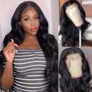 Human Hair Lace Front Wigs Glueless Brazilian Body Wave Virgin Human Hair Wigs 150% Density Transparent T Part Lace Front Wigs For Black Women T Shape Middle Part Lace Frontal Wigs Pre Plucked YAREESONG
