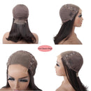 BLY 180% Density Short Bob Lace Front Wigs Straight Human Hair 4x4 Lace Closure Front Wigs For Black Women Brazilian Virgin Hair with Baby Hair Pre Plucked Natural Color(8 Inch) BLY