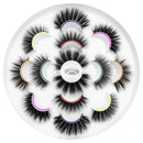 DYSILK 7 Pairs 6D Mink Eyelashes Faux Fluffy Long Dramatic False Eyelashes Luxurious Volume Natural Fake Eyelashes Thick Extension Handmade Eyelashes Makeup Reusable Lashes 7 Styles Mixed(005) DYSILK Store