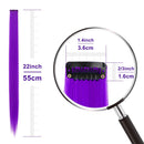 22 Inch Colored Hair Extensions 10 PCS, LADYAMZ Multi-color Party Highlights Clip in Synthetic Hair Extensions, Colorful Hair Accessories for Girls Women Kids Doll Hair Pieces (Colorful Set) LADYAMZ