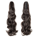 18" Long Curly Claw Ponytail Extension Clip In On Hairpiece With Jaw/Claw Synthetic Fluffy Pony Tail One PieceFor Women's Trendy (18"big wave,dark brown) S-noilite Store
