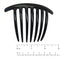 Parcelona French Twist 7 Teeth Large Black Set of 2 Celluloid Flexible Durable French Side Hair Comb Large 4'' No Slip Styling Paris Hair Accessories for Women and Girls, Made in France (Black) Parcelona