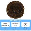 Bun Hair Piece 100% Human Hair Bun Extensions Ponytail Hair Extensions For Women Donut Chignons（Light Brown） yiluxiangban