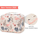 Hanging Travel Toiletry Bag Cosmetic Make up Organizer for Women and Girls Waterproof (Beige Bird) Narwey