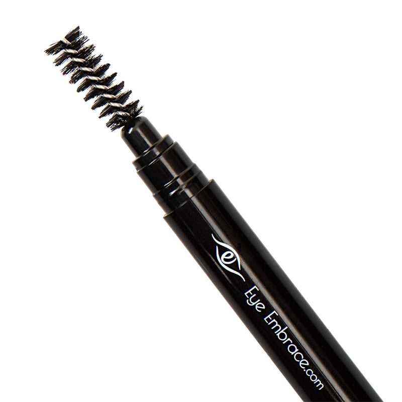 Eye Embrace Grace: Medium Gray Eyebrow Pencil – Waterproof, Double-Ended Automatic Angled Tip & Spoolie Brush, Cruelty-Free Eye Embrace