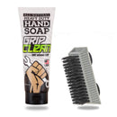 Grip Clean | Hand Cleaner for Auto Mechanics - Heavy Duty Pumice Soap, All Natural & Dirt Infused w/Stiff Bristle Fingernail Scrub Brush for Men & Mechanics Grip Clean