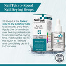 Nail Tek 10-Speed, Polish Drying Drops for All Nail Types, 0.5 oz, 1-Pack Nail Tek