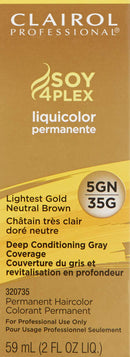Clairol Professional Permanent Liquicolor for Dark Hair Color, 5gn Light Gold Neutral Brown, 2 oz. Clairol Professional