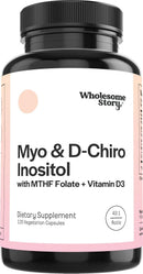 Myo-Inositol & D-Chiro Inositol Capsules with MTHF, Folate, Vitamin D | Support for Ovarian Function, Hormone Balance, & Homocysteine Levels | Fertility Supplements for Women | 360 Count 40:1 Ratio Infinity Warehouse