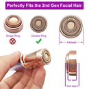 Facial Hair Remover Replacement Heads Generation 2, Perfect for Finishing Touch Flawless Hair Remover As Seen On TV, 18K Gold-Plated Rose Gold, 6 Count ceooe