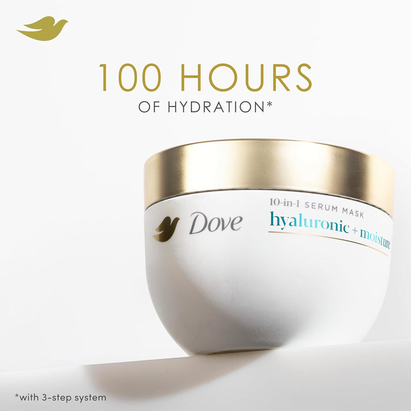 Dove 10-in-1 Hydrating Hair Mask Hyaluronic Moisture 9.2Fl Oz Infinity Warehouse