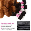 UNice Ombre Body Wave Human Hair 3 Bundles Brazilian Remy Hair Weaves Extensions T1B427 Color 18 18 18 inch UNICE Store