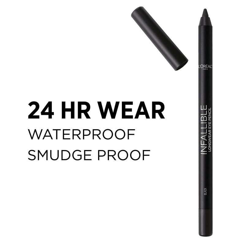 L'Oreal Paris Makeup Infallible Pro-Last Pencil Eyeliner, Waterproof and Smudge-Resistant, Glides on Easily to Create any Look, Burgundy, 0.042 Oz. L'Oreal Paris
