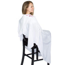 Hair Cutting Cape for Adults - Cherry Blossoms Print - 100% Polyester Lightweight Water Resistant Hair Cape - 58in x 50in - Snap Closure - Haircut Cape - Salon Cape Salon Supply Co