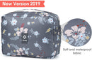 Hanging Travel Toiletry Bag Cosmetic Make up Organizer for Women and Girls Waterproof (B-Dark Flower) Narwey Store