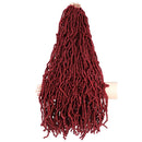New Soft Locs crochet hair 24 inch 6 Packs Pre Looped Braids Faux locs Synthetic crochet hair Dreadlocks Hair Extensions (24 inch, Burgundy) conrora