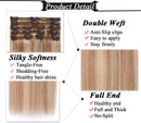 S-noilite Clip in Human Hair Extensions Balayage 100% Real Remy Thick True Double Weft Full Head 8 Pieces 18 Clips Straight Silky (20Inch - 150g,Ash Blonde/Bleach Blonde (
