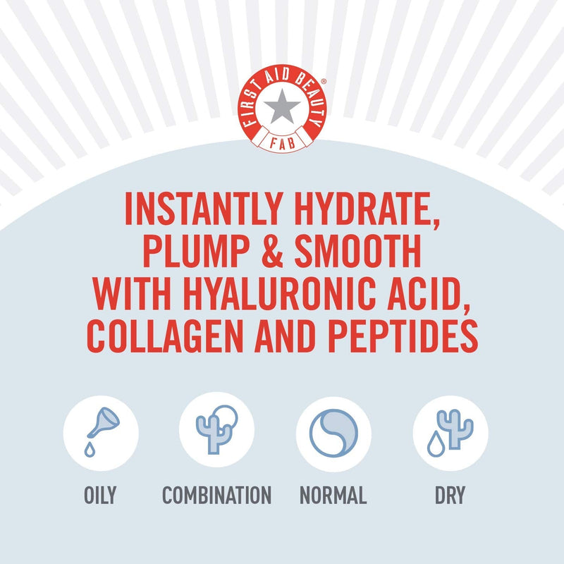 First Aid Beauty Ultra Repair Hydrating Serum with Hyaluronic Acid, Anti-Aging Face Serum for Sensitive Skin, 1.7 Ounces First Aid Beauty