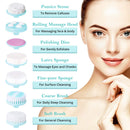 Electric Facial Cleansing Brush 7 in 1 - Fabuday Face Skin Spin Brush for Deep Cleansing, Gentle Exfoliating, Blackhead Removing and Massaging, Battery Operated Facial Cleanser Brush Fabuday