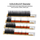 LASHVIEW Faux Mink Eyelash Extensions Soft Semi-Permanent Individual Silk Lashes Thickness 0.05mm C Curl Length 8mm Volume Fan for Professional Salon Use LASHVIEW