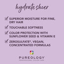 Pureology Hydrate Sheer Nourishing Shampoo | For Fine, Dry Color Treated Hair | Sulfate-Free | Silicone-Free | Vegan martinandmark.com