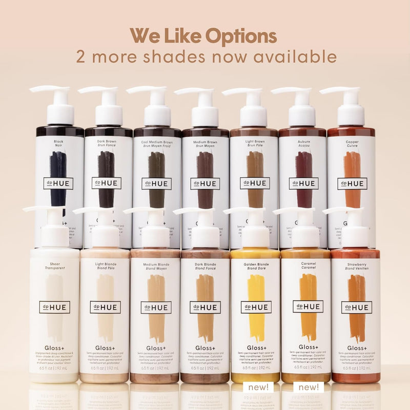 dpHUE Gloss+, Cool Medium Brown - 6.5 oz (8-12 Applications) - Semi-Permanent Hair Color & Conditioner - Lasts Up to Eight Washes - Paraben, SLS & SLES Sulfate Free - Vegan, Leaping Bunny Certified Infinity Warehouse