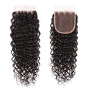 Water Wave Bundles With Closure Free Part Wet and Wavy Unprocessed Virgin Human Hair 100% Human Hair Extensions Water Wave Closure Laritaiya (20 22 24 26+18) Laritaiya Store