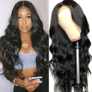 Human Hair Lace Front Wigs, 4x4 Body Wave Lace Wigs Human Hair, 130% Density Brazilian Virgin Human Hair Lace Closure Body Wave Wigs for Woman, Natural Color 24 Inch Geeta