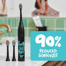 Made by Dentists Sonic X Electric Toothbrush – Rechargeable Kids Sonic Toothbrush, 8X Plaque Removal, 2 Speed Modes, 2-Minute Timer 6 Brush Heads Included, Tweens Ages 7+, Good Vibes Only Edition Infinity Warehouse