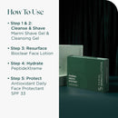 Marini SkinSolutions Men’s System - Cruelty Free - Includes Shave & Cleansing Gel, Bioclear Face Lotion, PeptideXtreme, and Antioxidant Daily Face Protectant SPF 33 - Made in the USA Infinity Warehouse