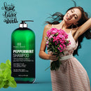 BOTANIC HEARTH Peppermint Oil Shampoo - Hair Blooming Formula with Keratin for Thinning Hair - Fights Hair Loss, Promotes Hair Growth - Sulfate Free for Men and Women - 16 fl oz Botanic Hearth