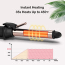 Prizm 1 Inch Wavy Professional Rotating Curling Iron, Nano Titanium Auto Spin Curling Wand Hair Curler with 11 Adjustable Temps 250°F to 450°F, Anti-Scald & Dual Voltage Prizm