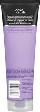 John Frieda Violet Crush Purple Conditioner, Conditioner for Brassy Blonde Hair, with Violet Pigments, 8.3 Ounce John Frieda Store