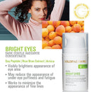 Bright Eyes Dark Circle Concentrate Brightening Eye Cream w/ Soy Peptide, Rice Bran Extract & Arnica | May Reduce Under Eye Darkness, Puffiness & Fine Lines for a More Youthful Glow 0.5 fl. oz. GOLDFADEN MD