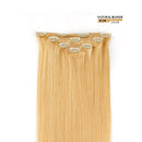 20" Clip in Hair Extensions Remy Human Hair for Women - Silky Straight Long Human Hair Clip on Extensions 75grams 4pieces Natural Blonde
